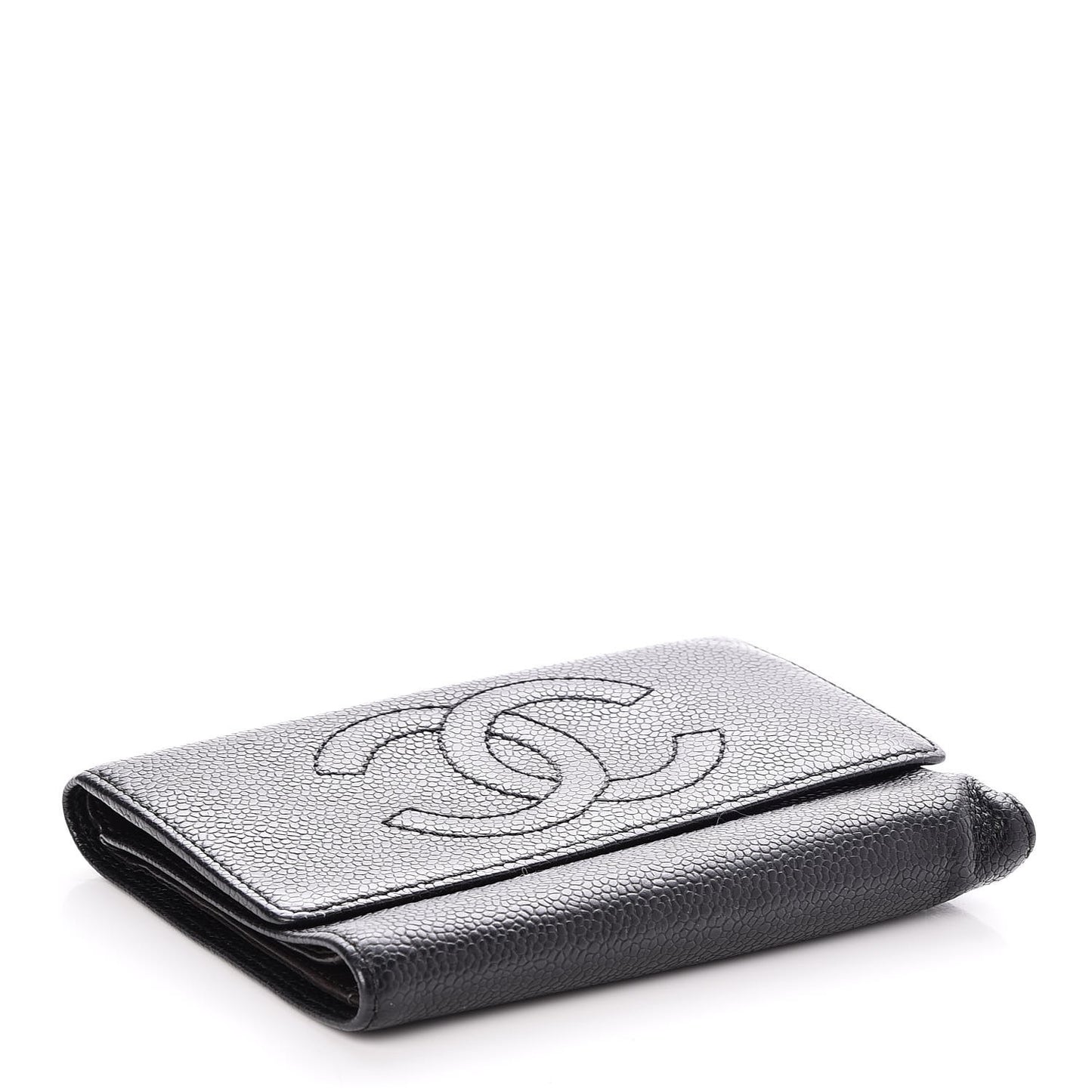Caviar Timeless Flap Wallet Black