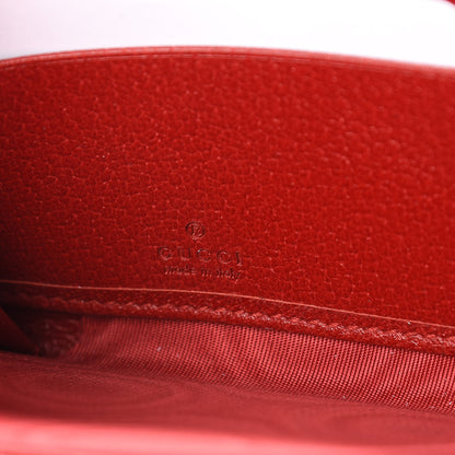 Gucci Canvas Sylvie Stripe Logo Zip Around Wallet Mystic White Hibiscus Red Maritime 6 of 8