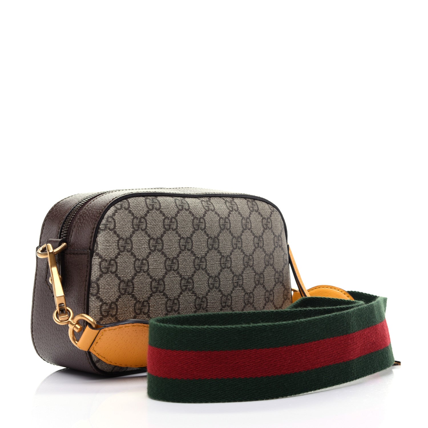Gucci GG Supreme Monogram Web Neo Vintage Shoulder Bag Beige New Acero Crop 3 of 11