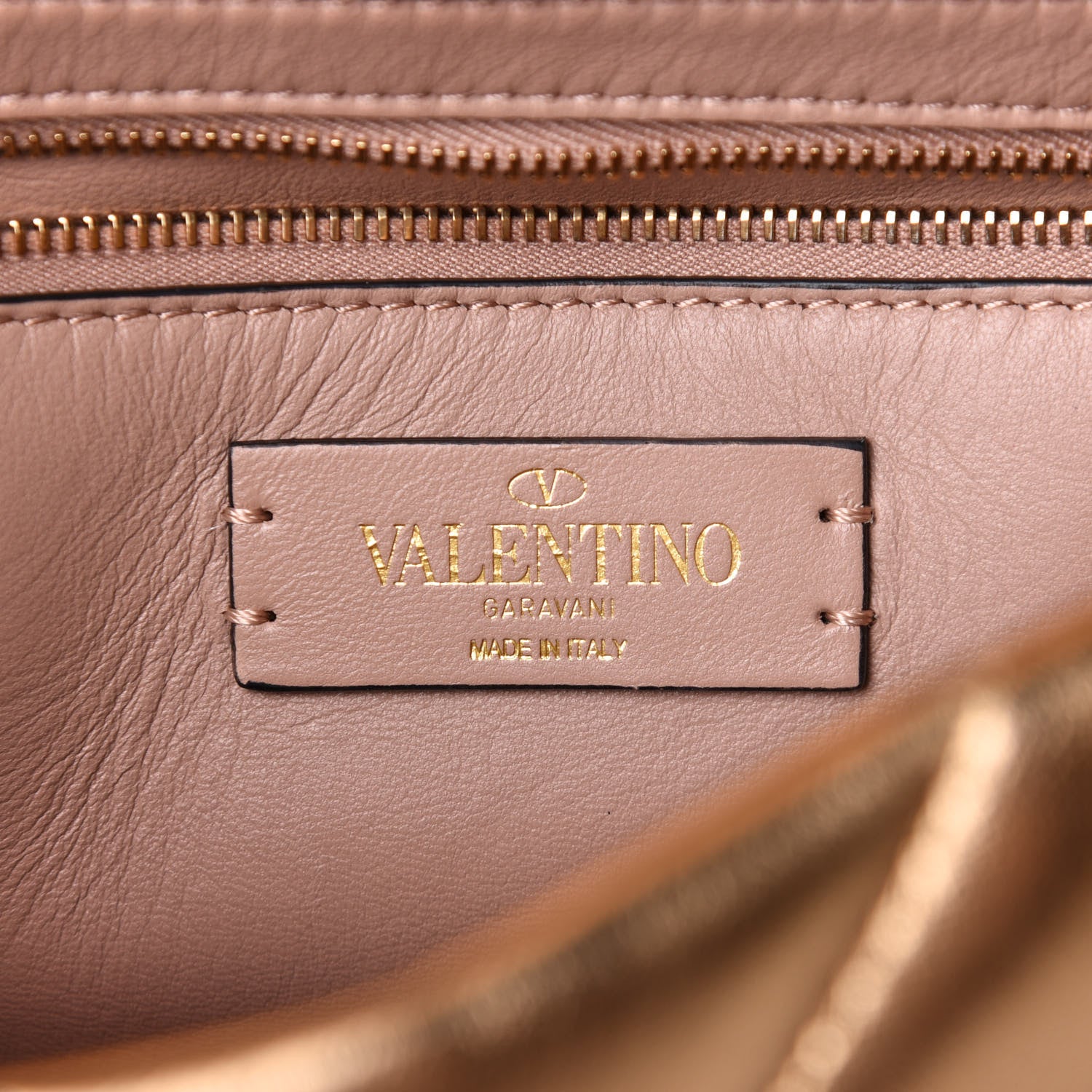 Valentino Garavani Nappa Medium Roman Stud Shoulder Bag Antique Brass 5 of 8