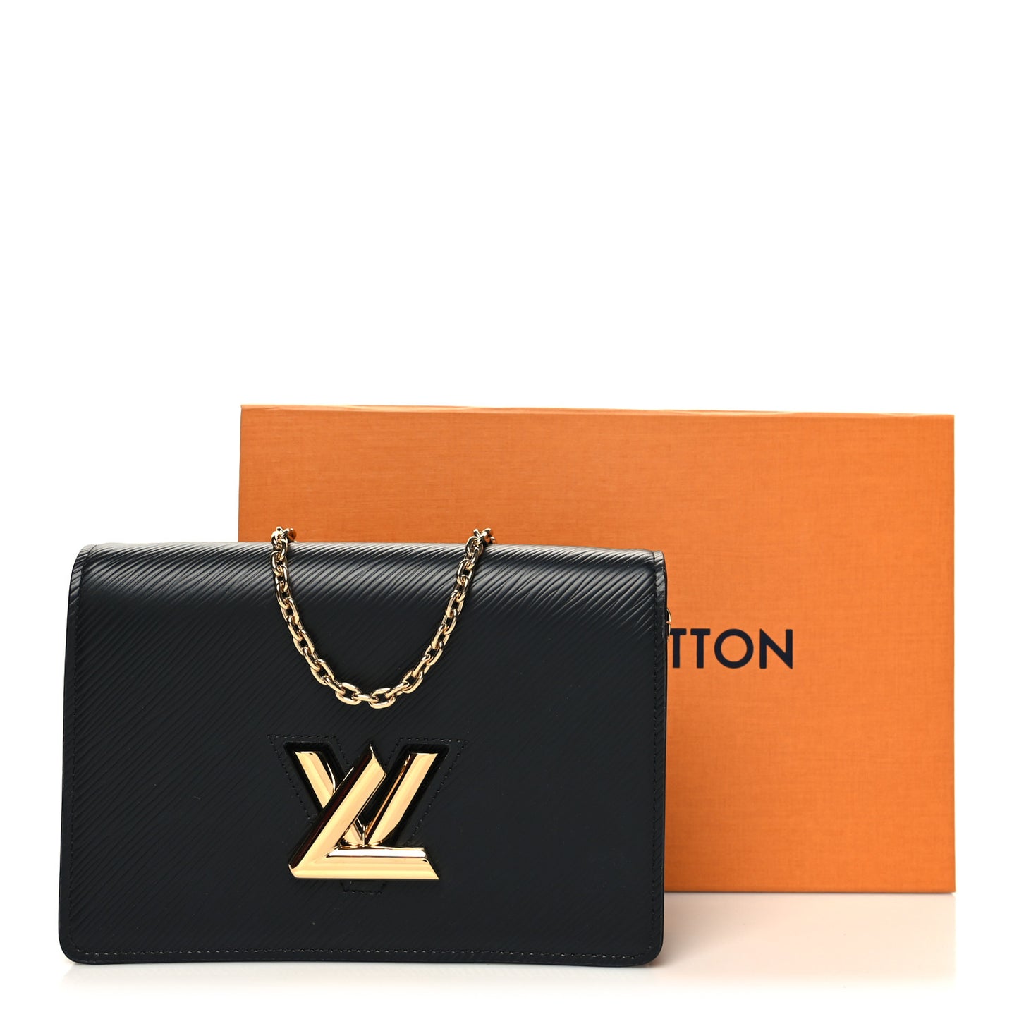 Epi Twist Belt Chain Wallet Black