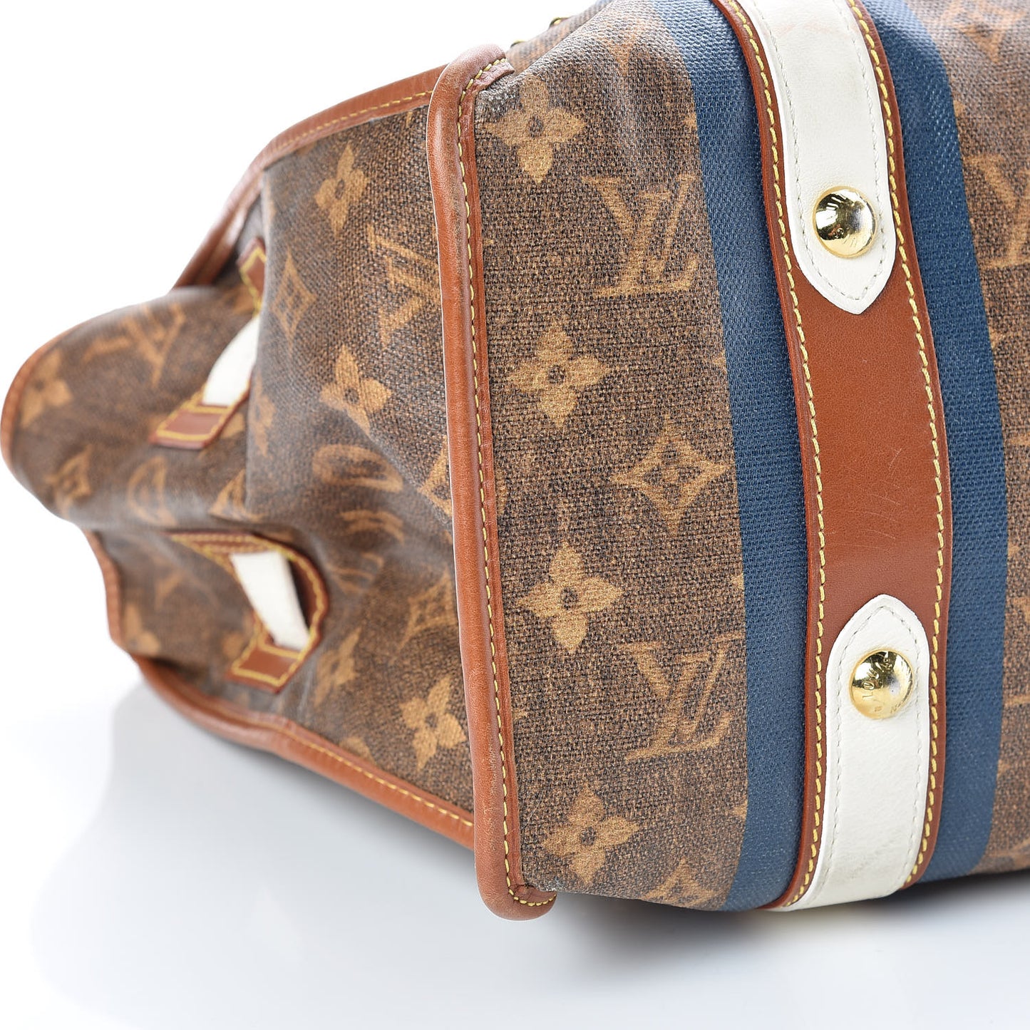 Monogram Rayures Tisse Sac GM Blue