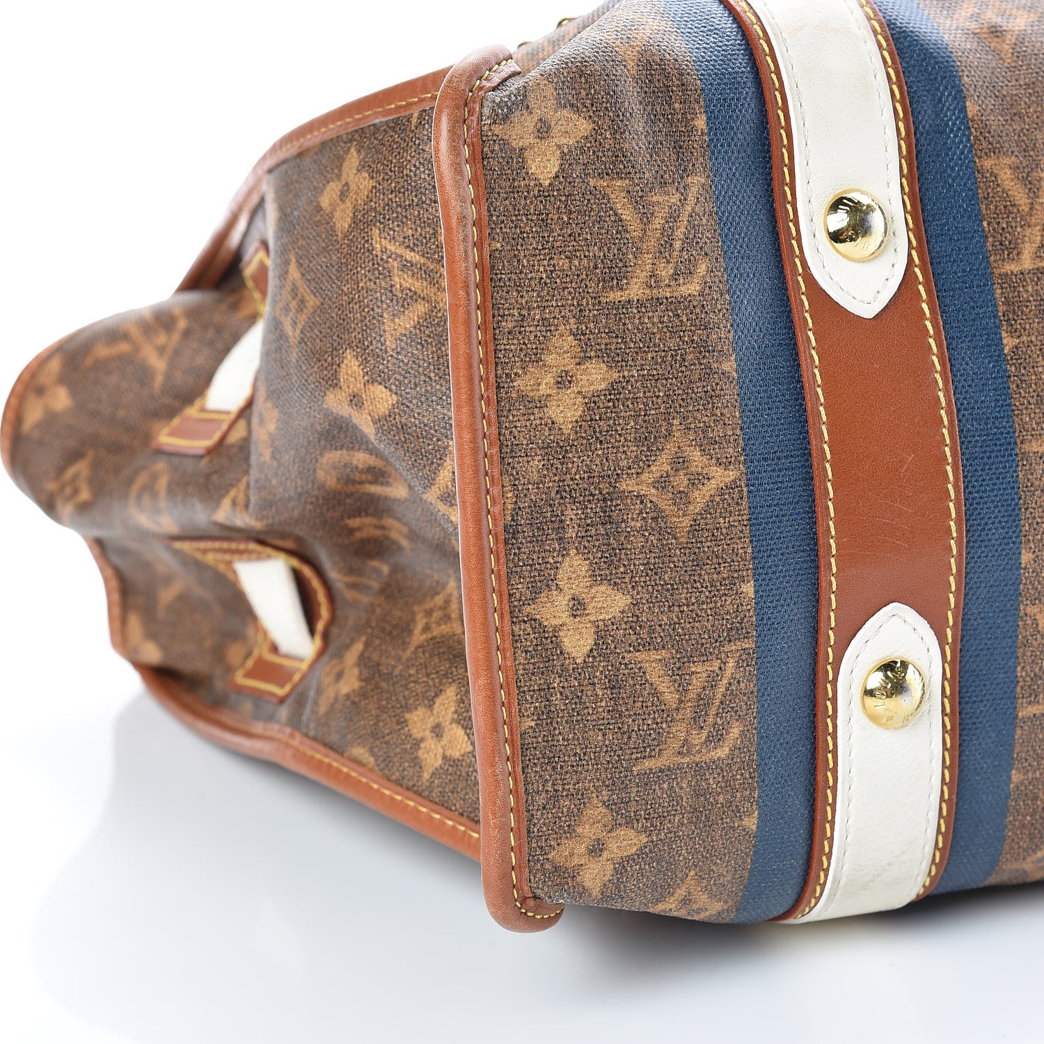 Louis Vuitton Monogram Rayures Tisse Sac GM Blue 5 of 21