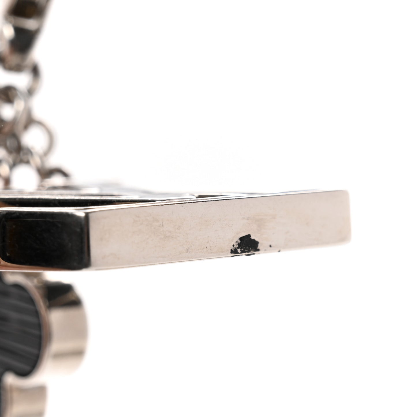 Fleur d Epi Bag Charm Key Holder Black