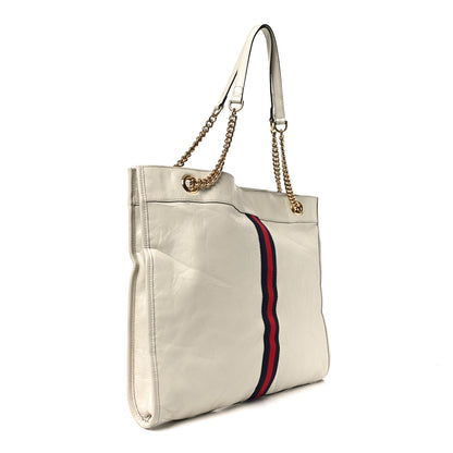 Gucci Calfskin Large Rajah Chain Tote White 2 of 9
