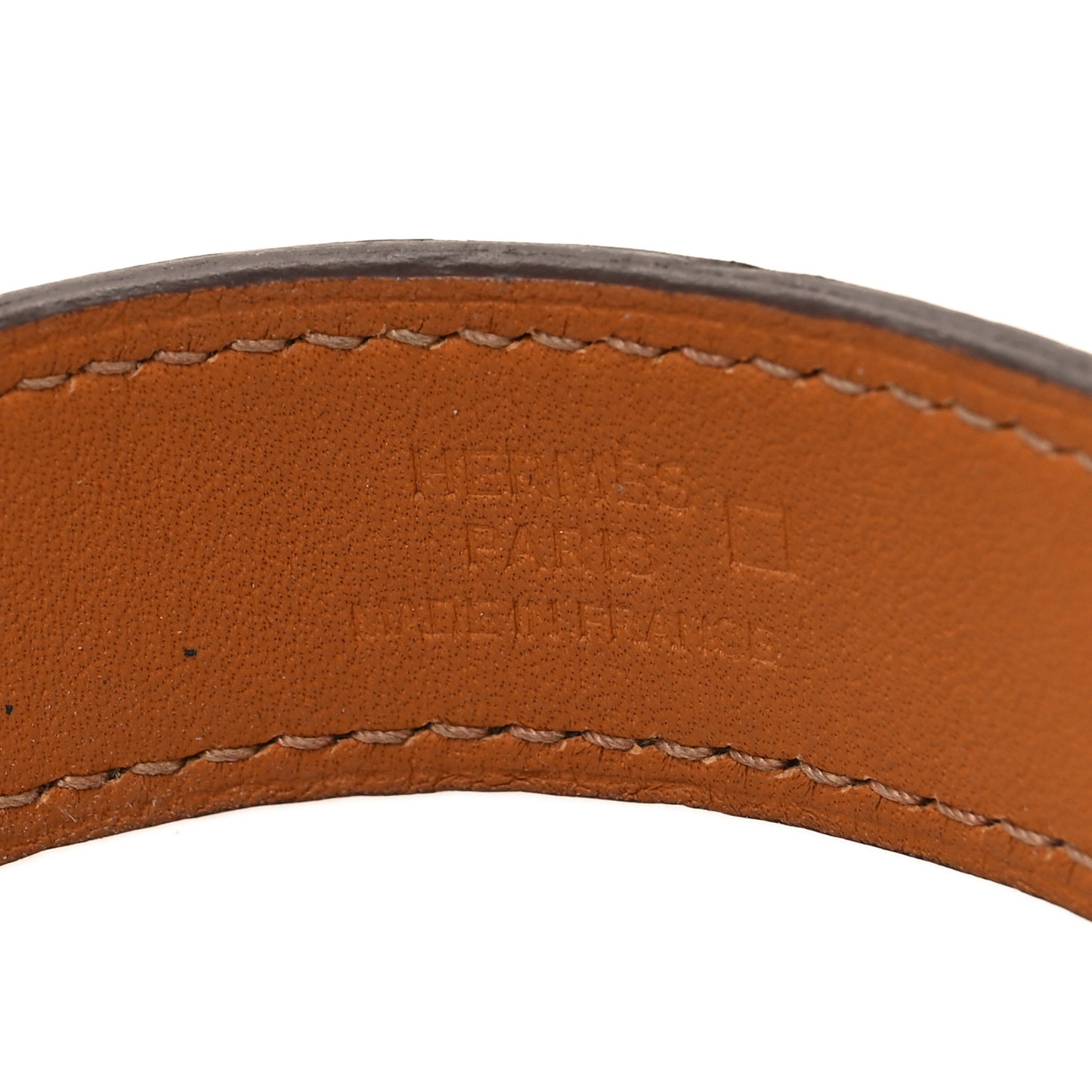 Matte Alligator Narrow Jack Bracelet M Chocolate