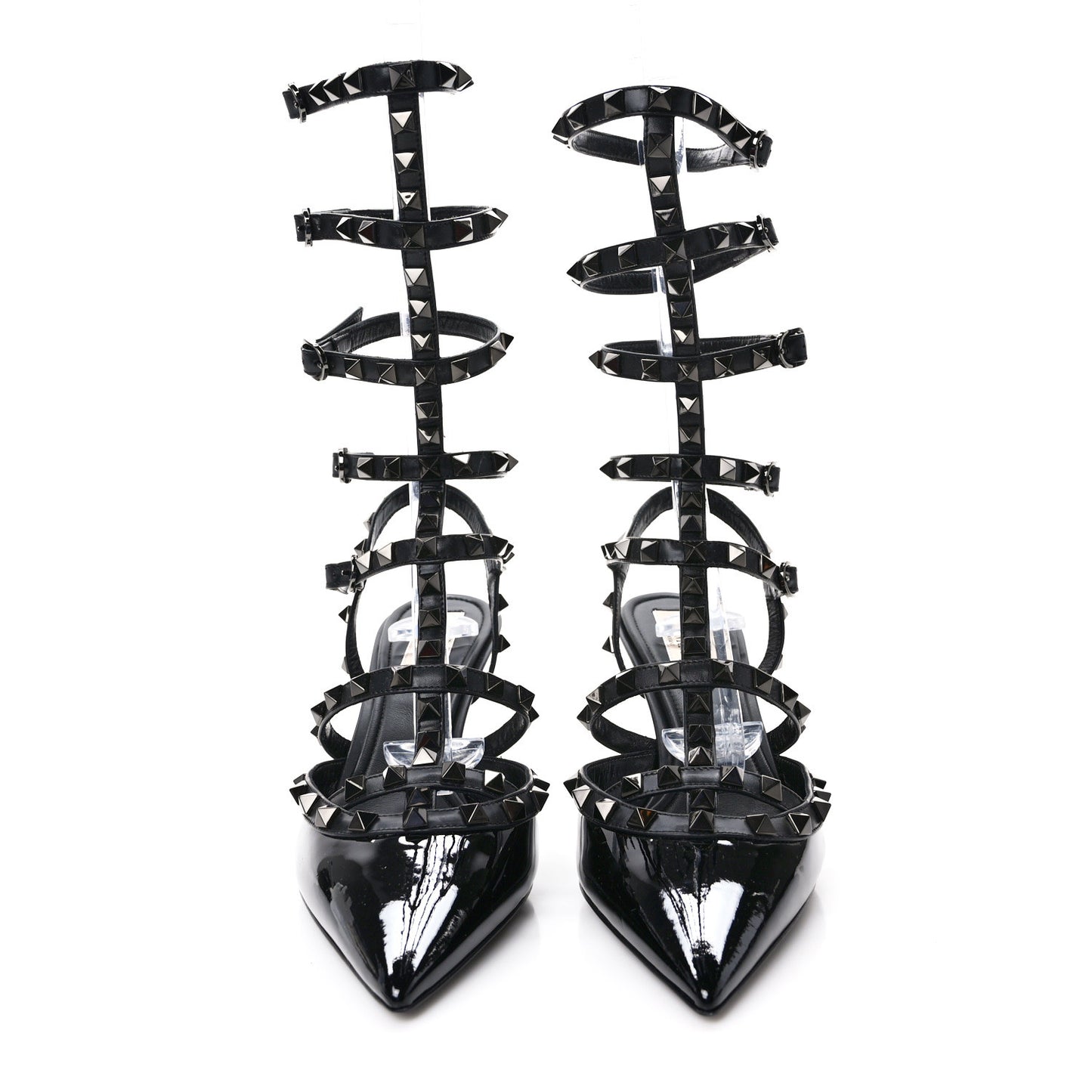 Patent Monochrome Rockstud 70mm Pumps 39 Black