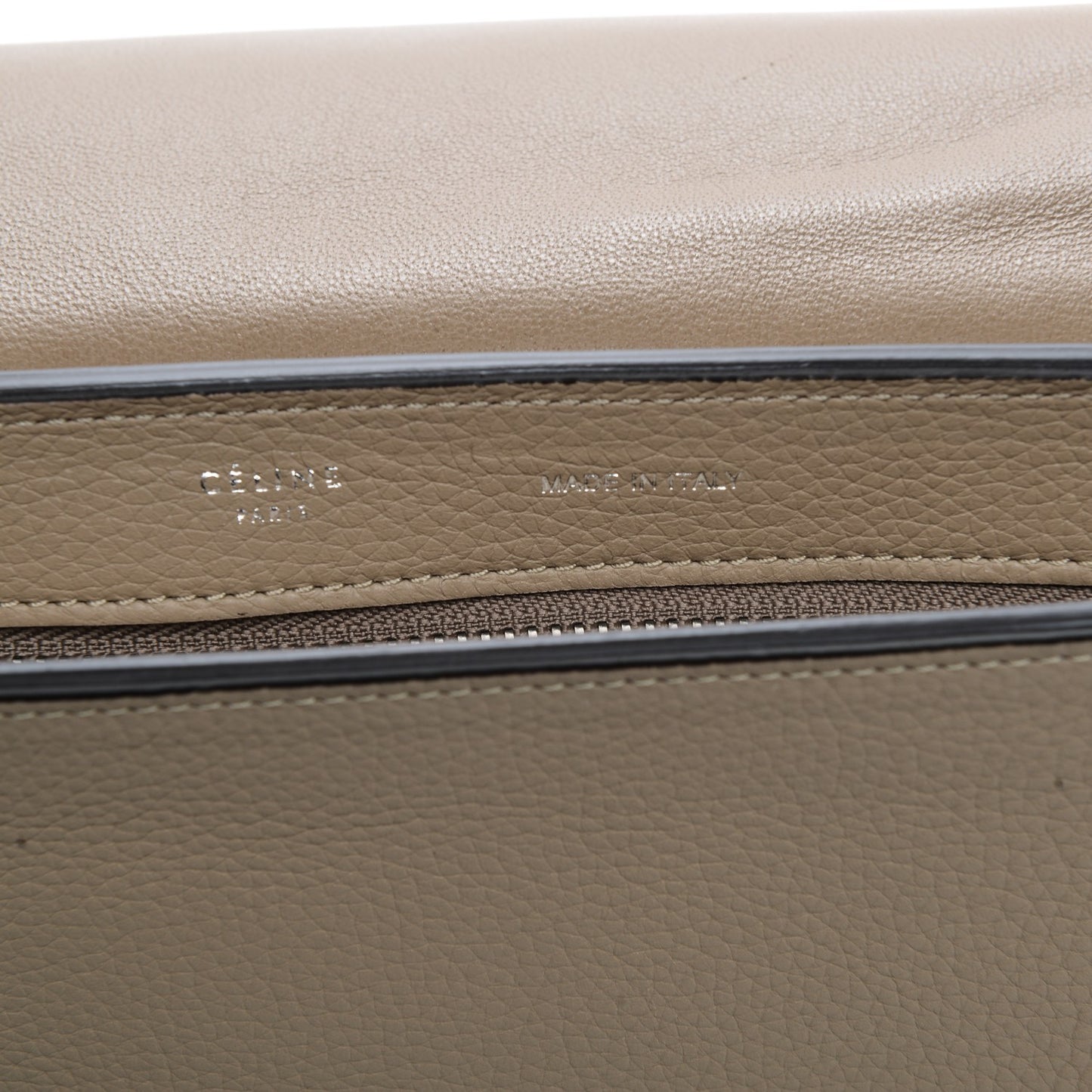 Drummed Calfskin Suede Small Trapeze Dune