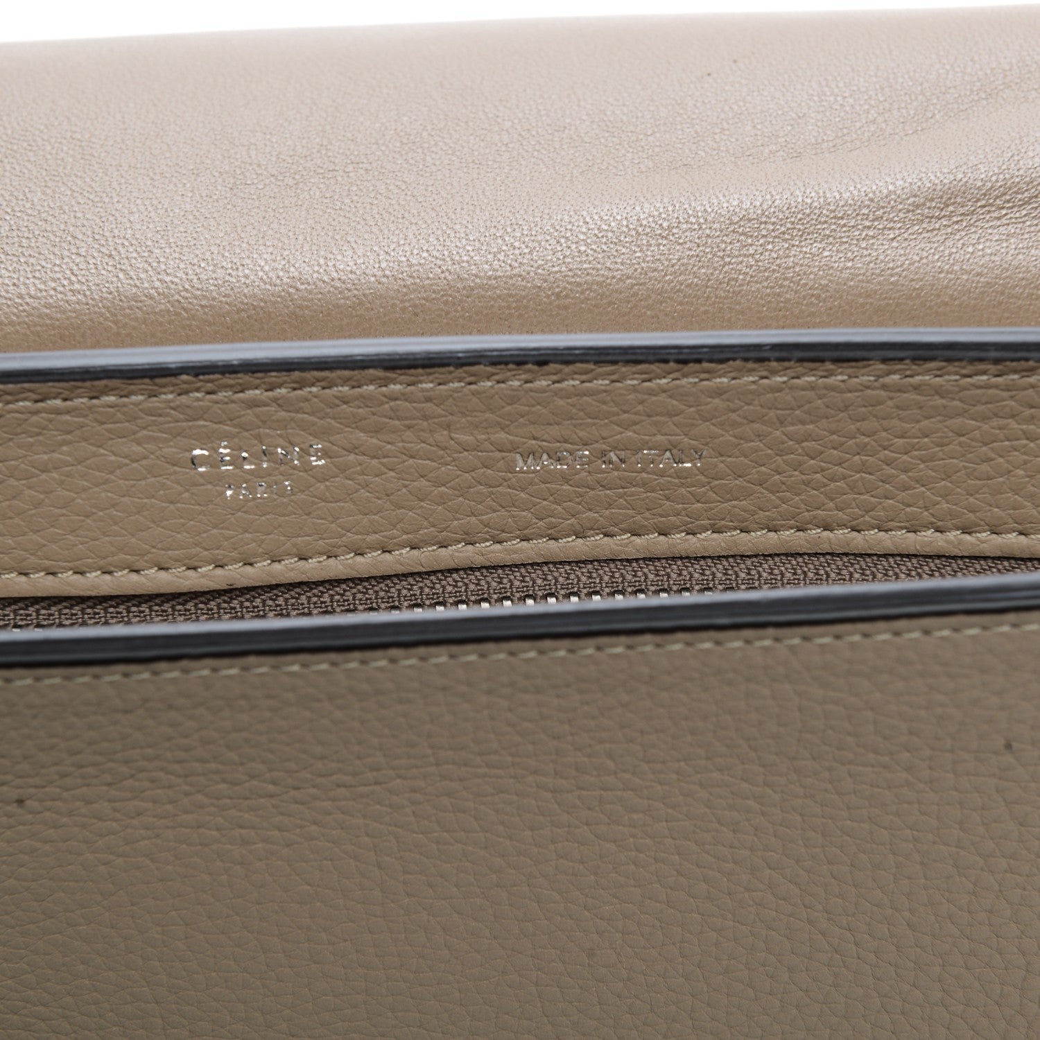 Celine Drummed Calfskin Suede Small Trapeze Dune 6 of 8