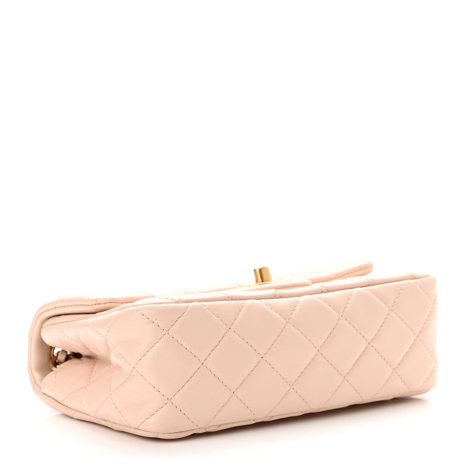 Chanel Lambskin Quilted Mini Rectangular Pearl Crush Flap Light Beige 4 of 11