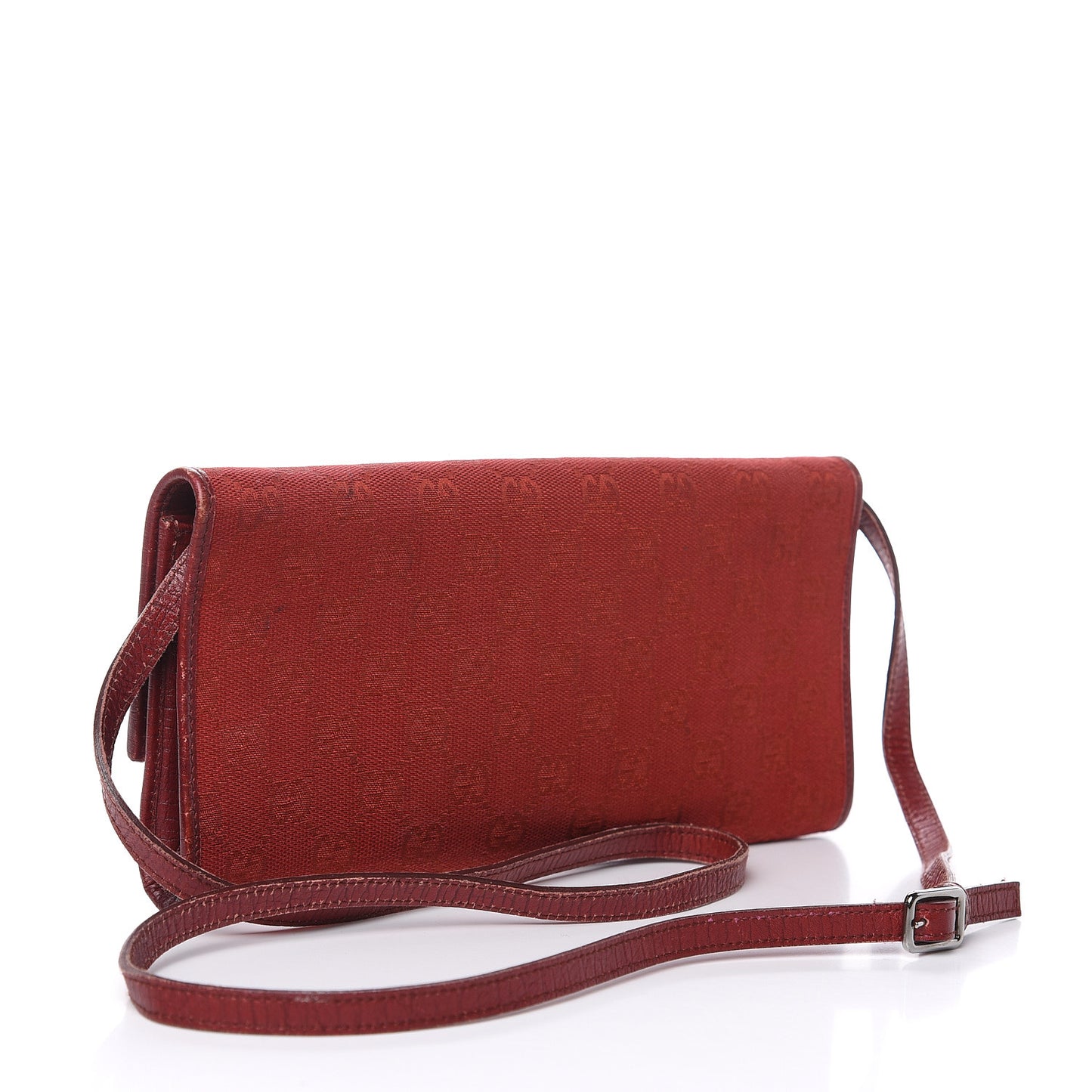 Monogram Bamboo Bar Clutch Red