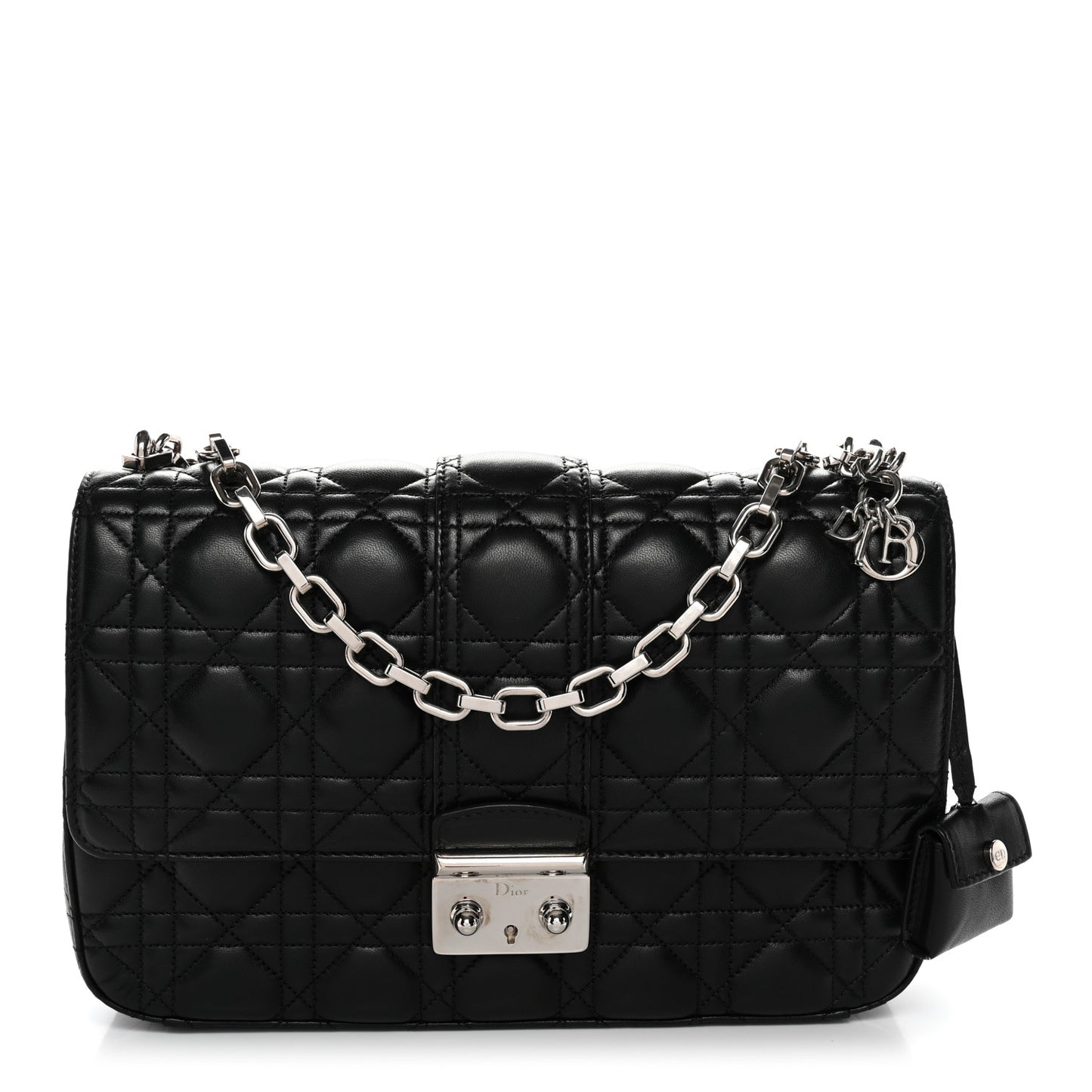 Lambskin Cannage Medium Miss Dior Flap Black