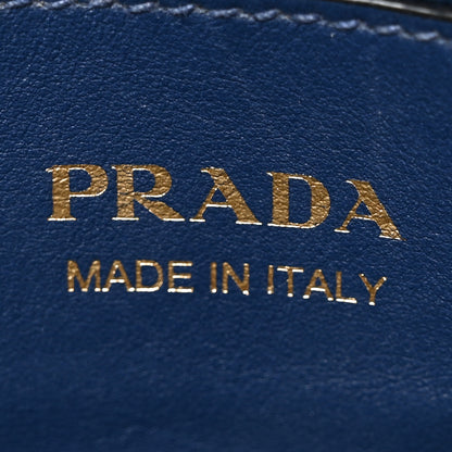Prada Saffiano Cuir Calfskin Medium Monochrome Top Handle Tote Bluette 6 of 9