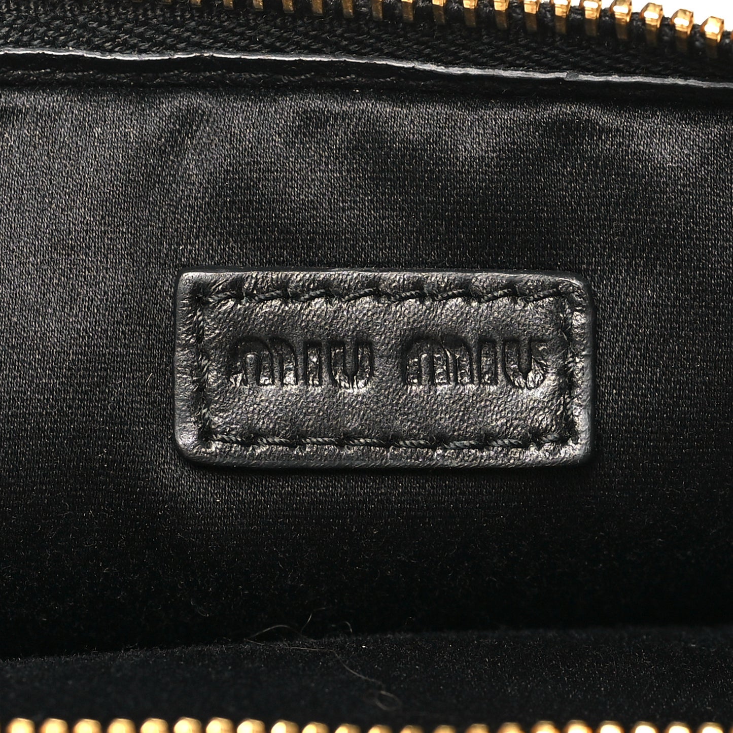 Goatskin Madras Double Zip Pochette Clutch Black
