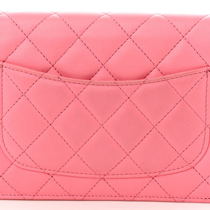 Chanel Lambskin Quilted CC Pearl Crush Wallet on Chain WOC Pink 12 of 13