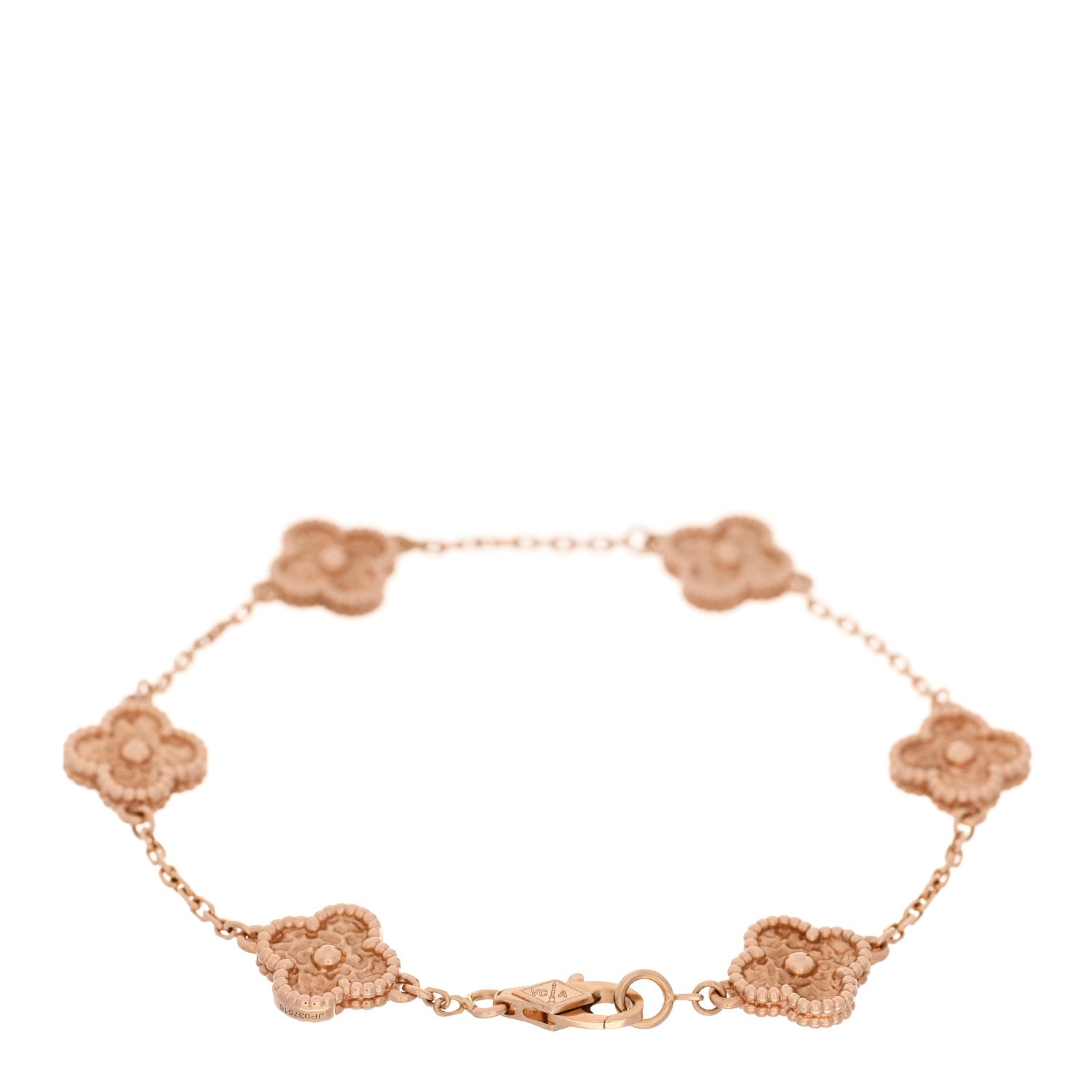 Van Cleef & Arpels 18K Rose Gold 6 Motifs Sweet Alhambra Bracelet 2 of 4
