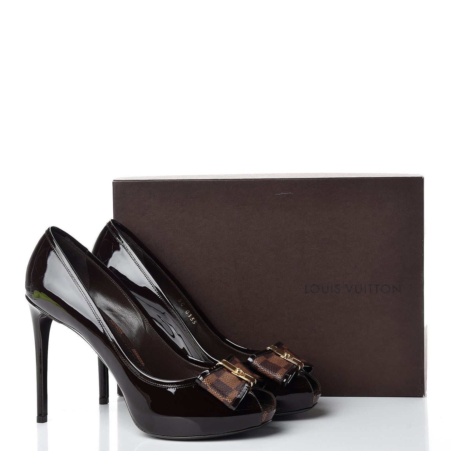 Patent Damier Ebene Valentine Pumps 39.5 Black