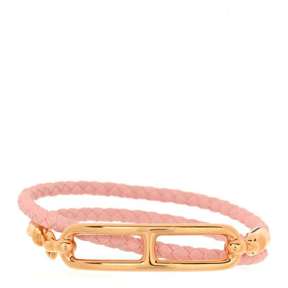 Hermes Swift Roulis Double Tour Bracelet T3 Rose Sakura 1 of 5