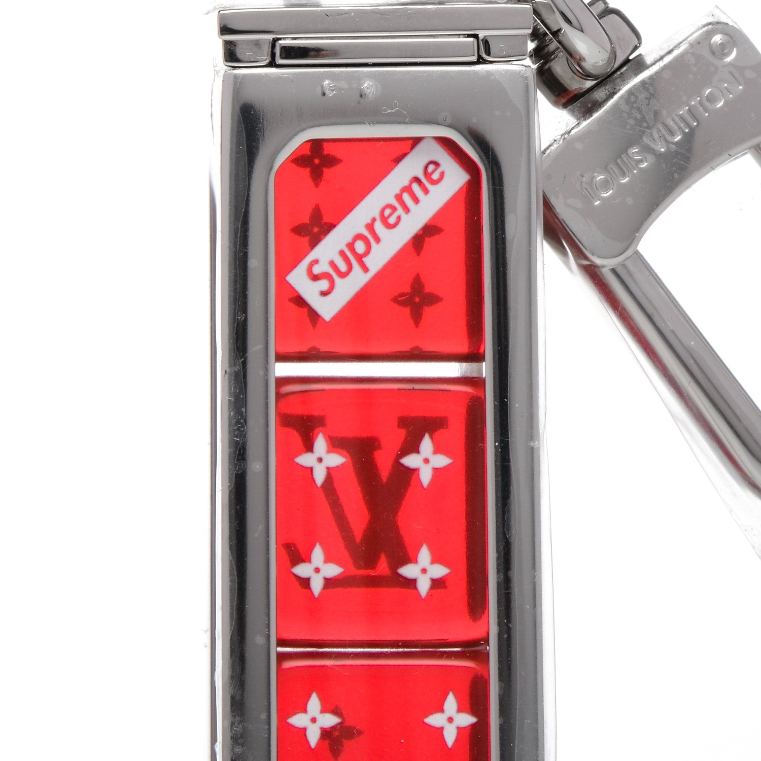 Louis Vuitton X SUPREME Dice Key Chain Bag Charm Red 193614