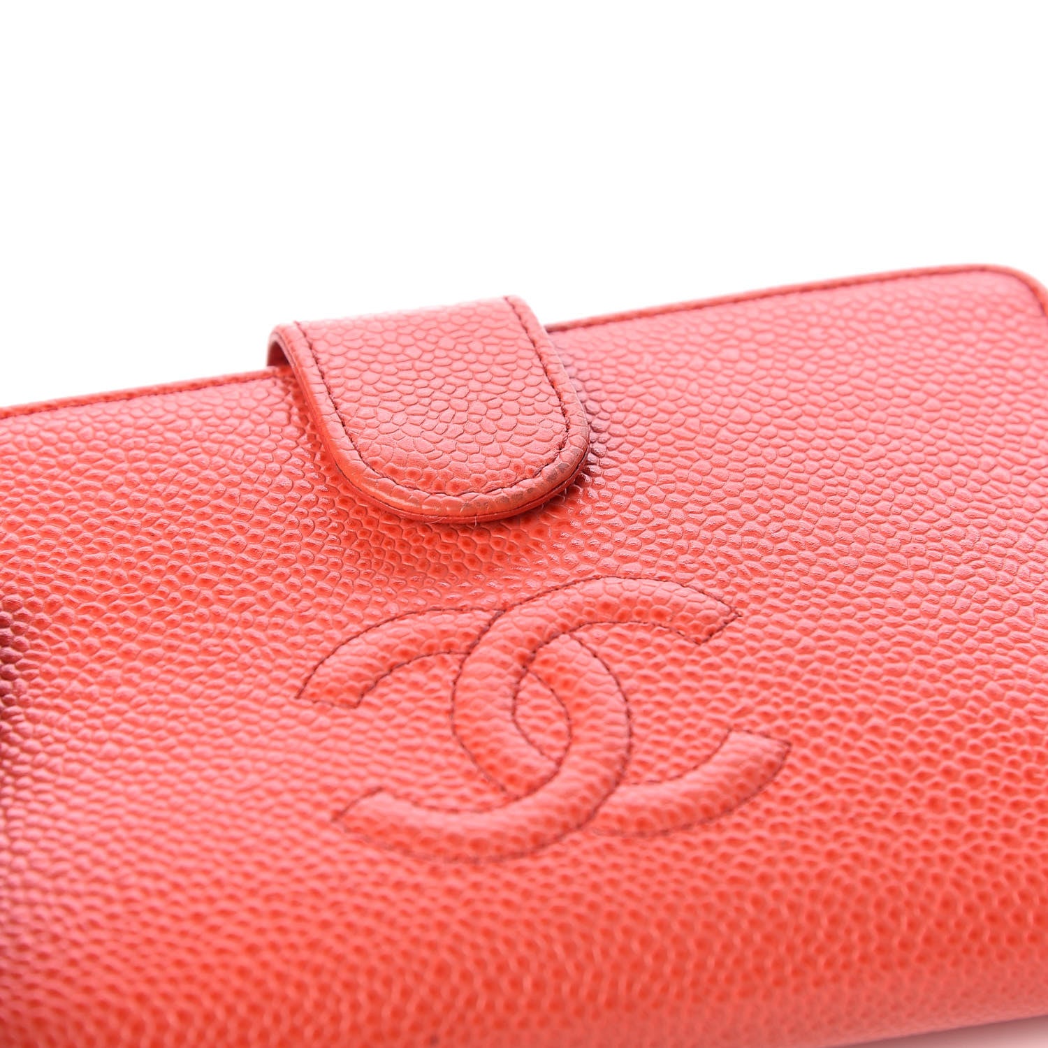 Chanel Caviar Timeless CC French Wallet Orange 22 of 24