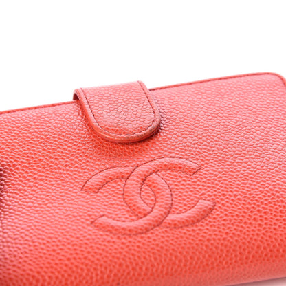 Chanel Caviar Timeless CC French Wallet Orange 22 of 24