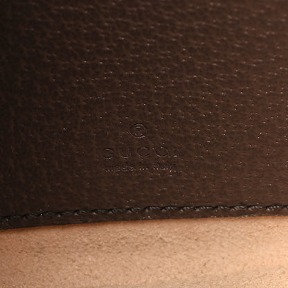 Gucci Monogram Jumbo GG Textured Dollar Calfskin Web Mini Ophidia Half Moon Hobo Camel Ebony New Acero 6 of 11
