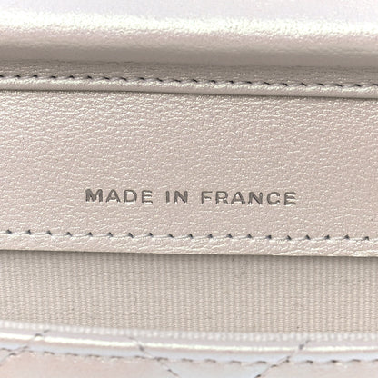 Chanel Iridescent Lambskin Quilted Coco Bow Clutch With Chain White 7 of 12