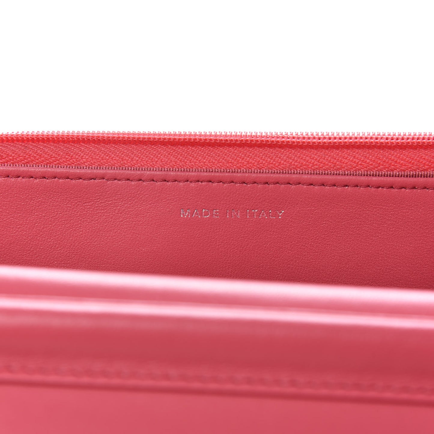 Lambskin Quilted Wallet On Chain WOC Pink