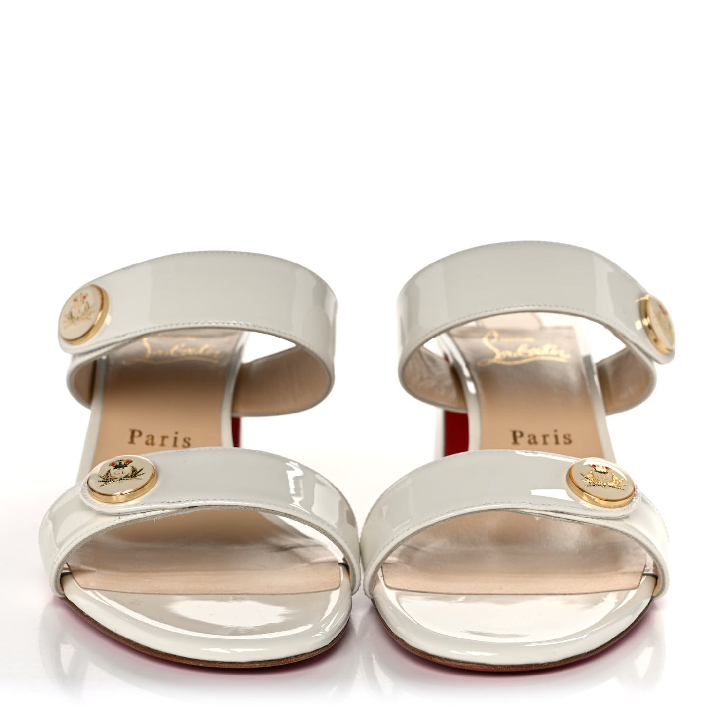 Patent Calfskin La Saviata 55 Sandals 39.5 Snow