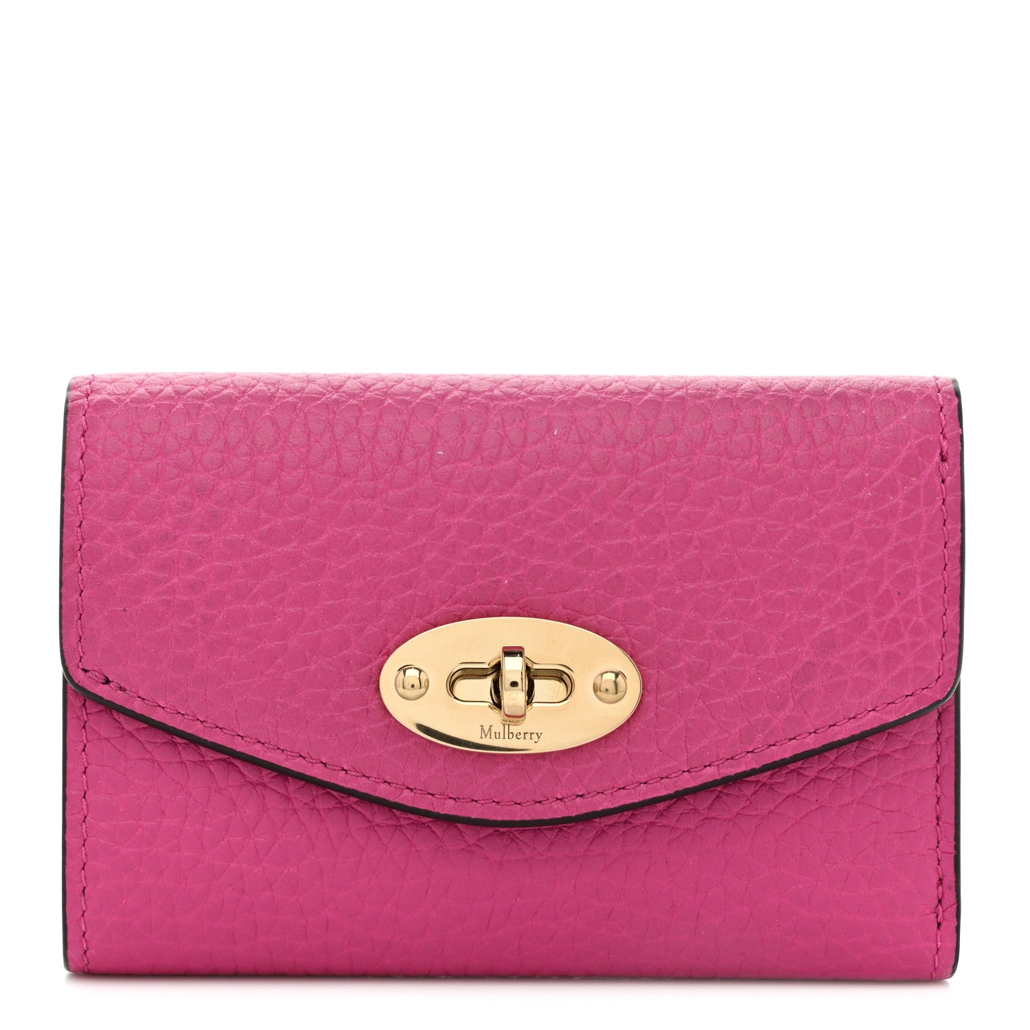 Mulberry Small Classic Grain Darley Folded Multi-Card Wallet Mulberry Pink 1 of 7