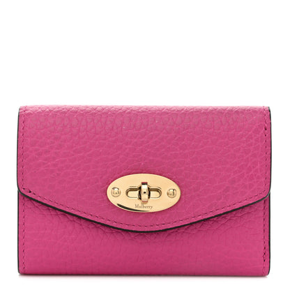 Mulberry Small Classic Grain Darley Folded Multi-Card Wallet Mulberry Pink 1 of 7