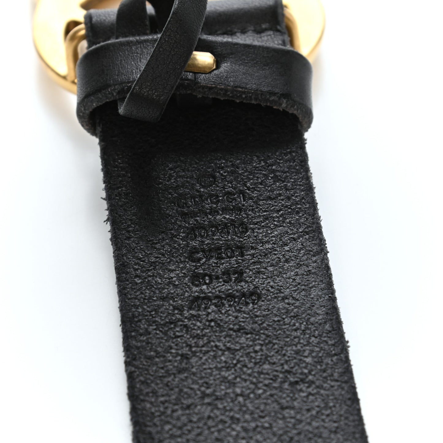 Faded Calfskin Double G 40mm Belt 80 32 Black