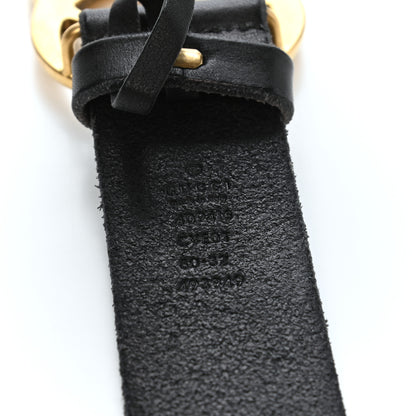 Gucci Faded Calfskin Double G 40mm Belt 80 32 Black 3 of 5