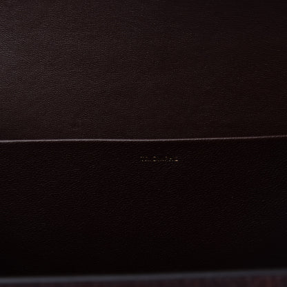 Celine Snakeskin Triomphe Clutch Brown 7 of 9