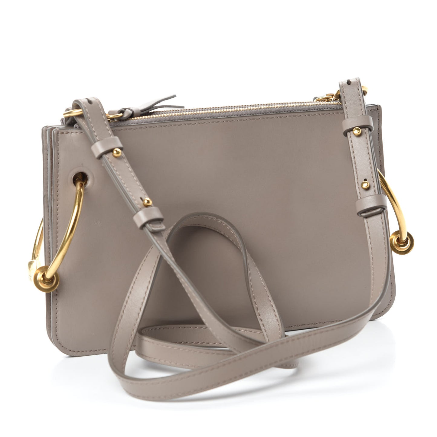 Calfskin Suede Mini Roy Bag Motty Grey