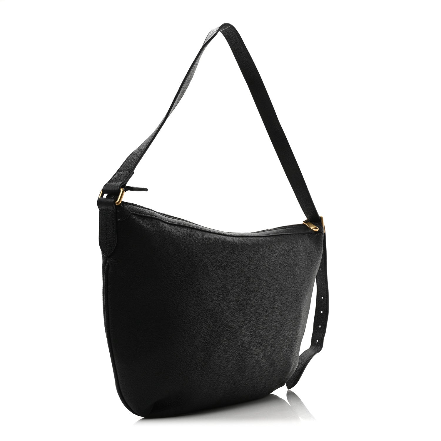 Gucci Grained Calfskin Logo Half Moon Hobo Black 3 of 10