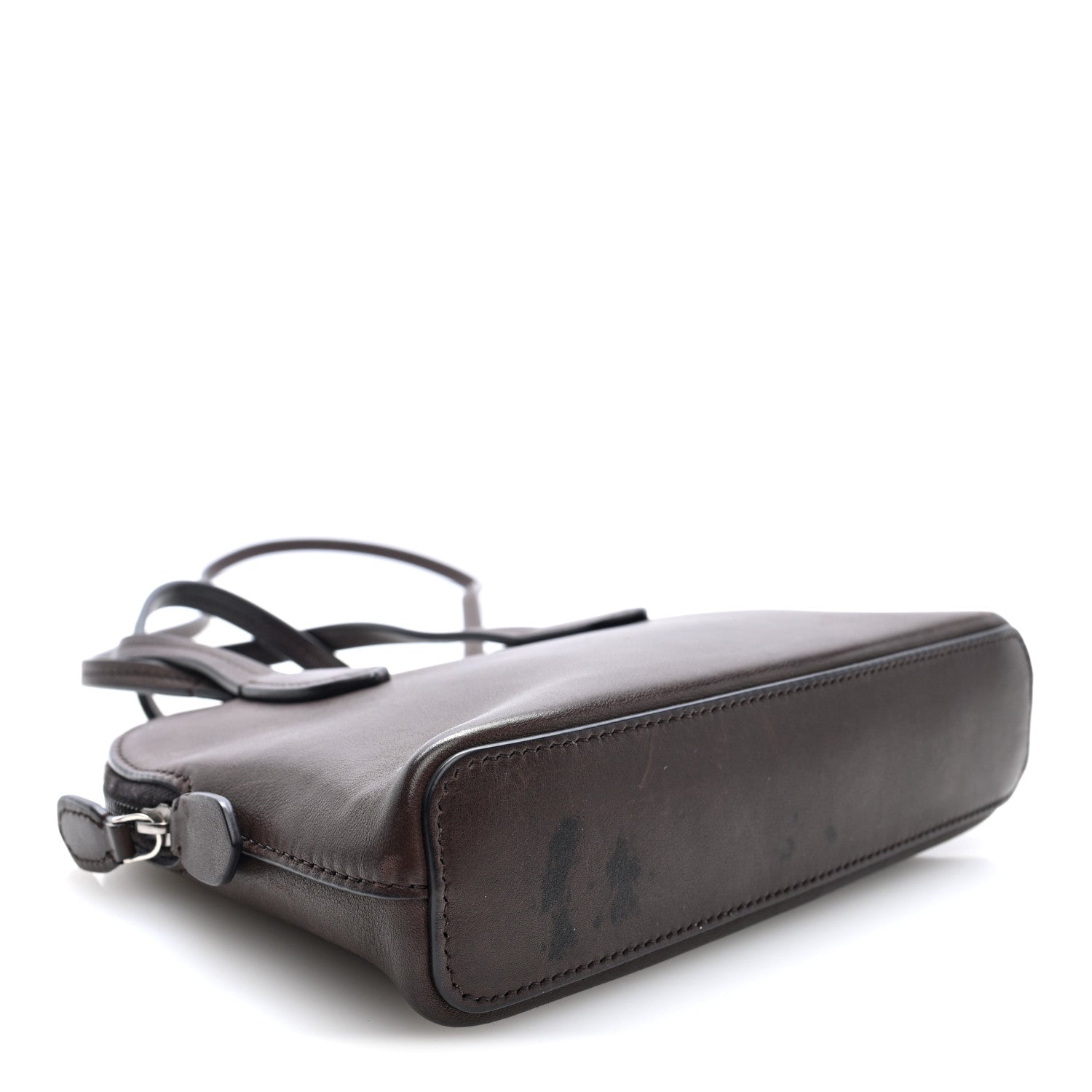 The Row Polished Saddle Calfskin Ingrid Shoulder Bag Hippo Grey 4 of 9