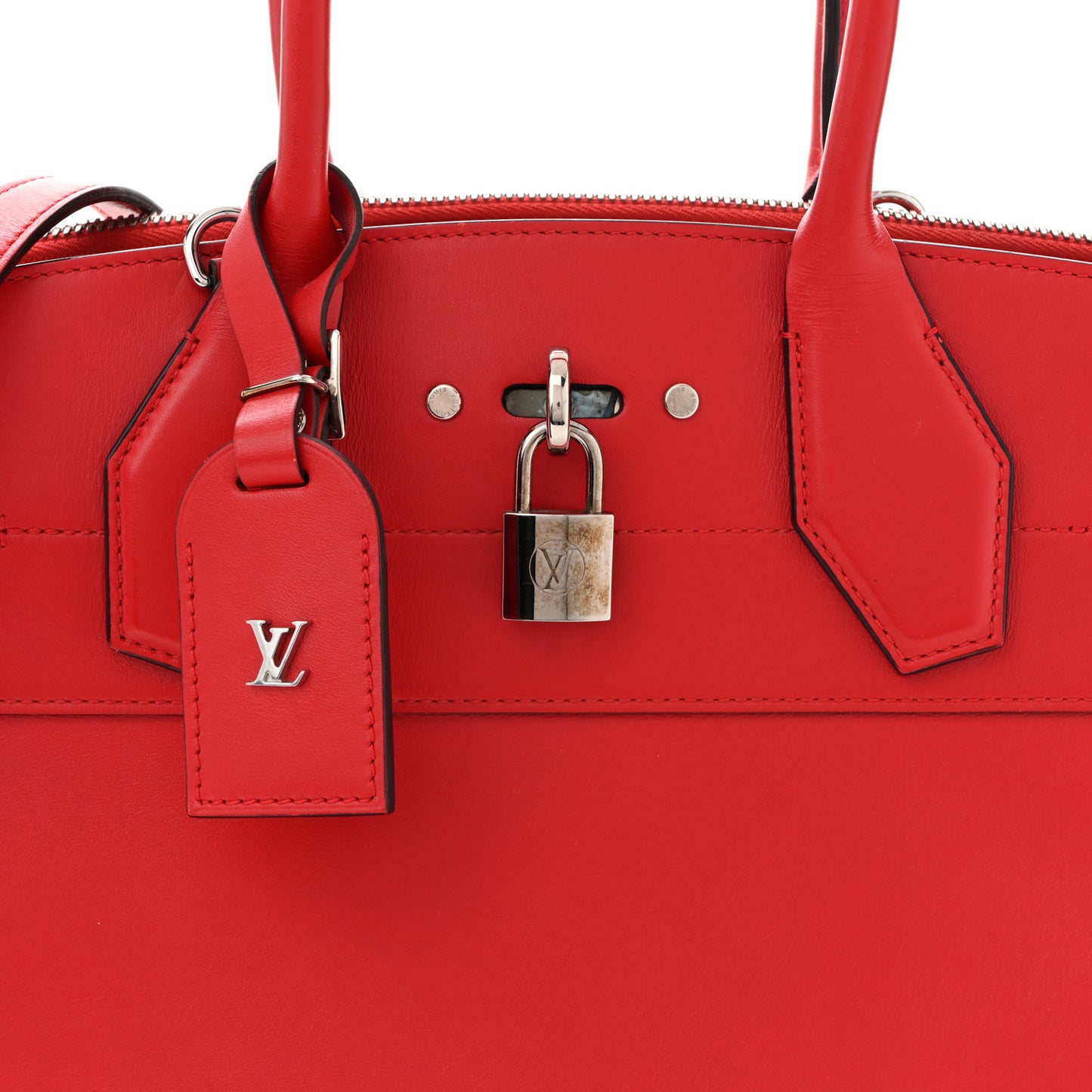 Veau Satin City Steamer MM Rubis