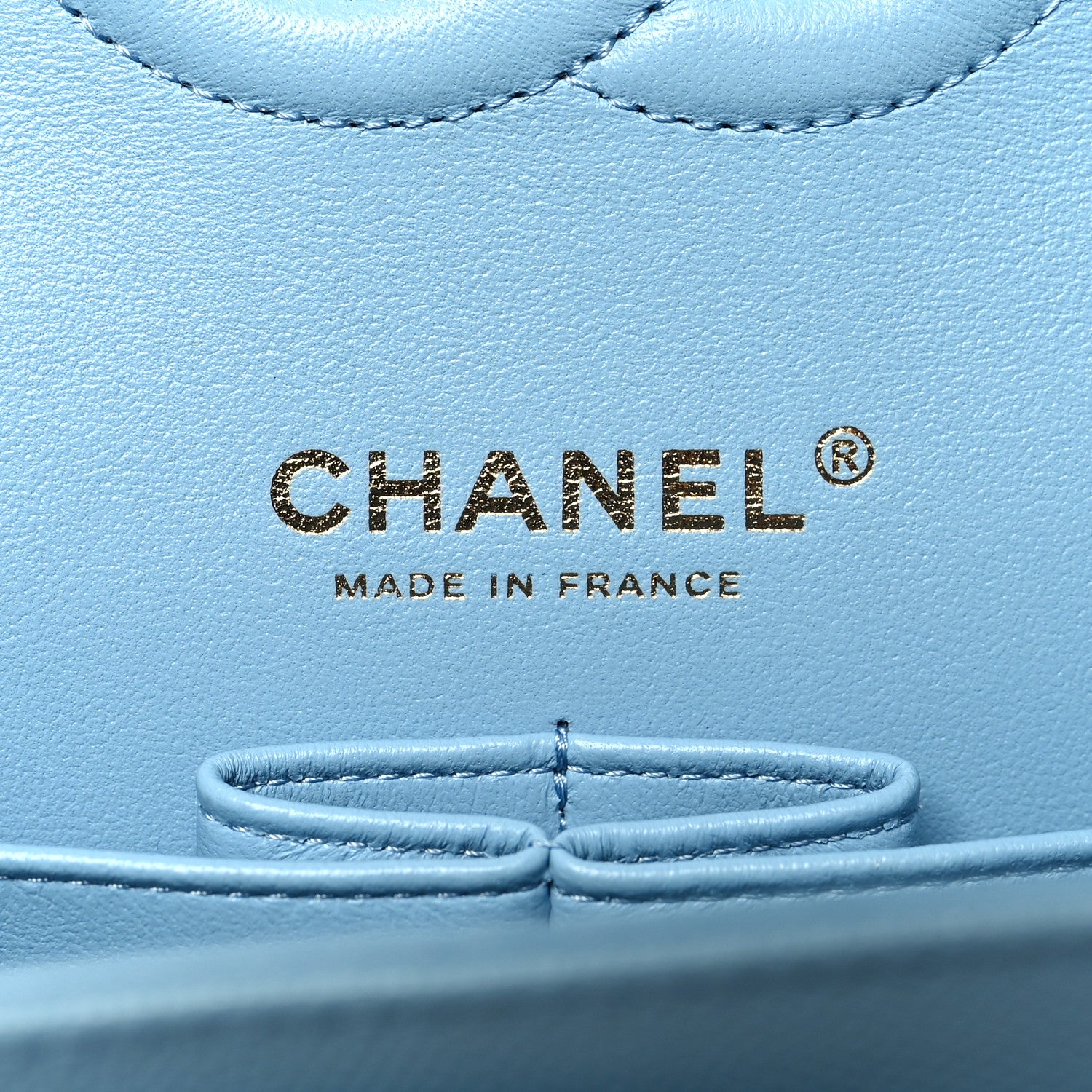 Chanel Caviar Quilted Medium Double Flap Light Blue 6 of 10