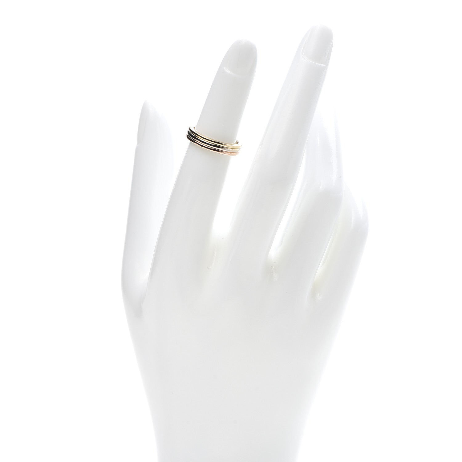 Cartier 18K Pink White Yellow Gold 3.5mm Vendome Louis Cartier Wedding Band Ring 48 4.5 2 of 5