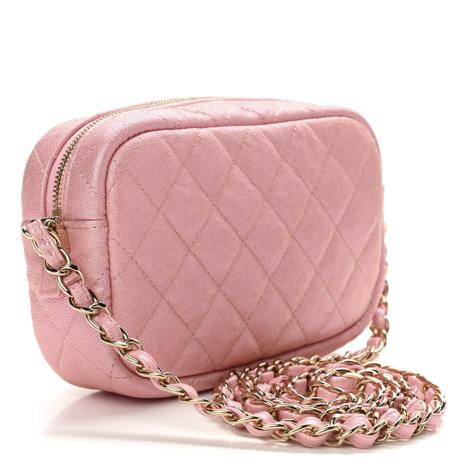 Chanel Iridescent Caviar Quilted Small Timeless Camera Case Pink 3 of 11