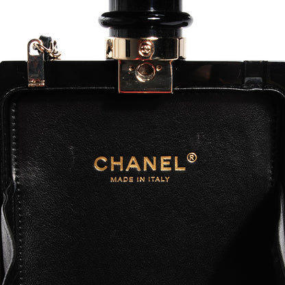 Chanel Plexiglass Perfume Bottle Clutch Black 5 of 7