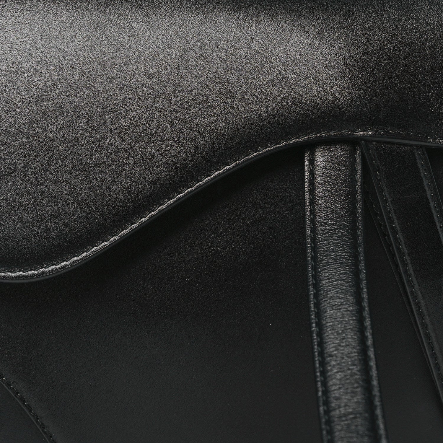 Christian Dior Calfskin Saddle Bag Black 8 of 10