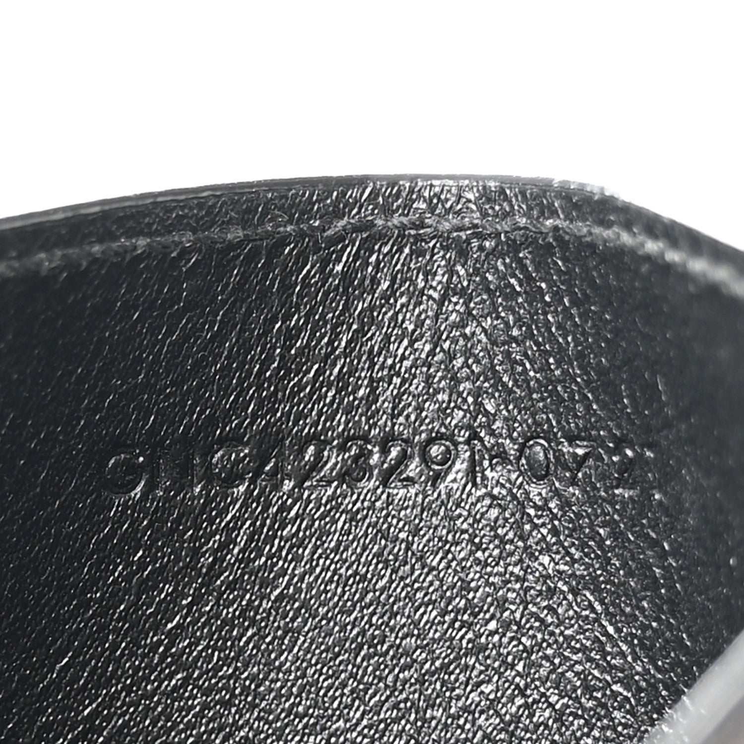 Saint Laurent Grain De Poudre Matelasse Chevron Monogram Credit Card Case Black 7 of 8