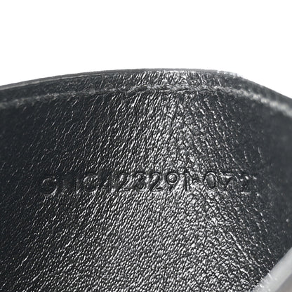 Saint Laurent Grain De Poudre Matelasse Chevron Monogram Credit Card Case Black 7 of 8