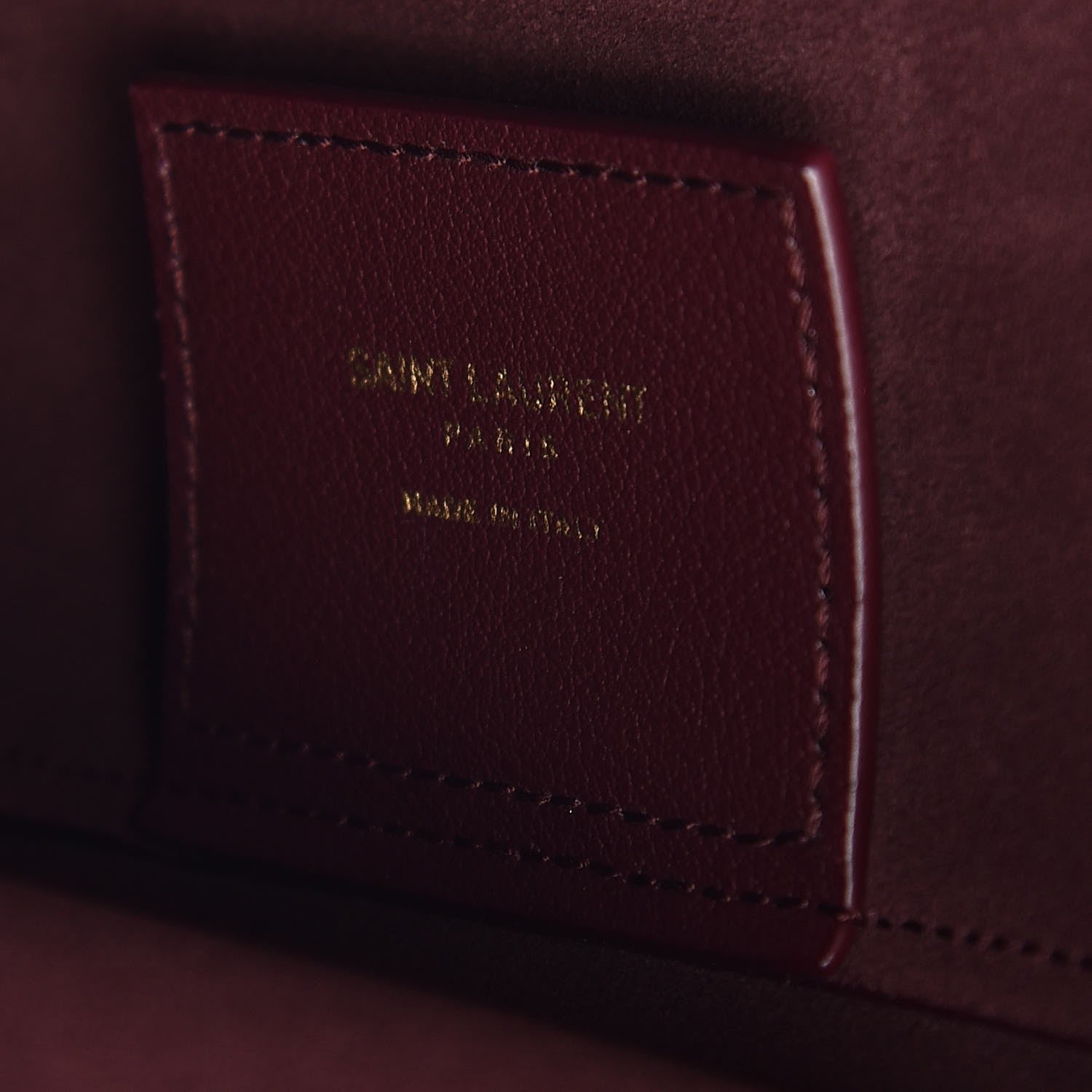 Saint Laurent Calfskin Toy Shopping Tote Dark Red 7 of 9