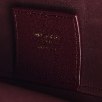 Saint Laurent Calfskin Toy Shopping Tote Dark Red 7 of 9