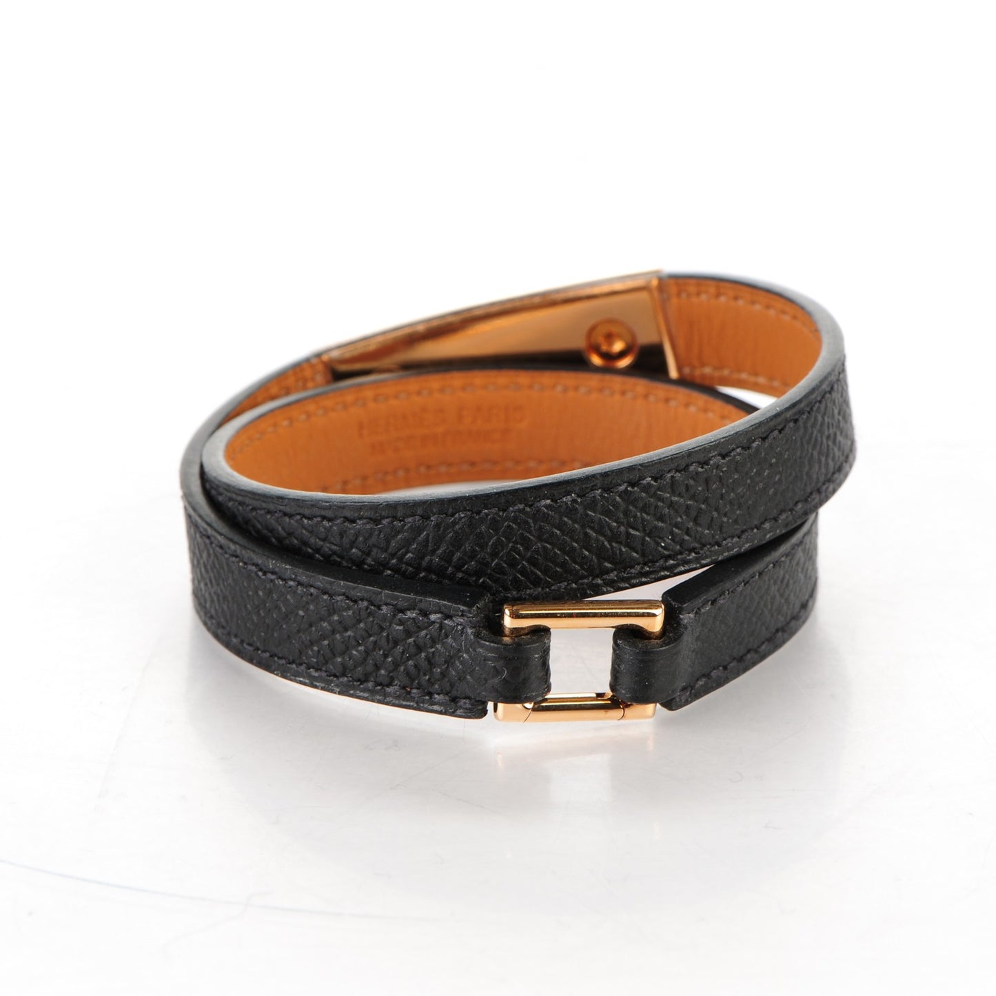 Epsom Rivale Double Tour Bracelet M Black