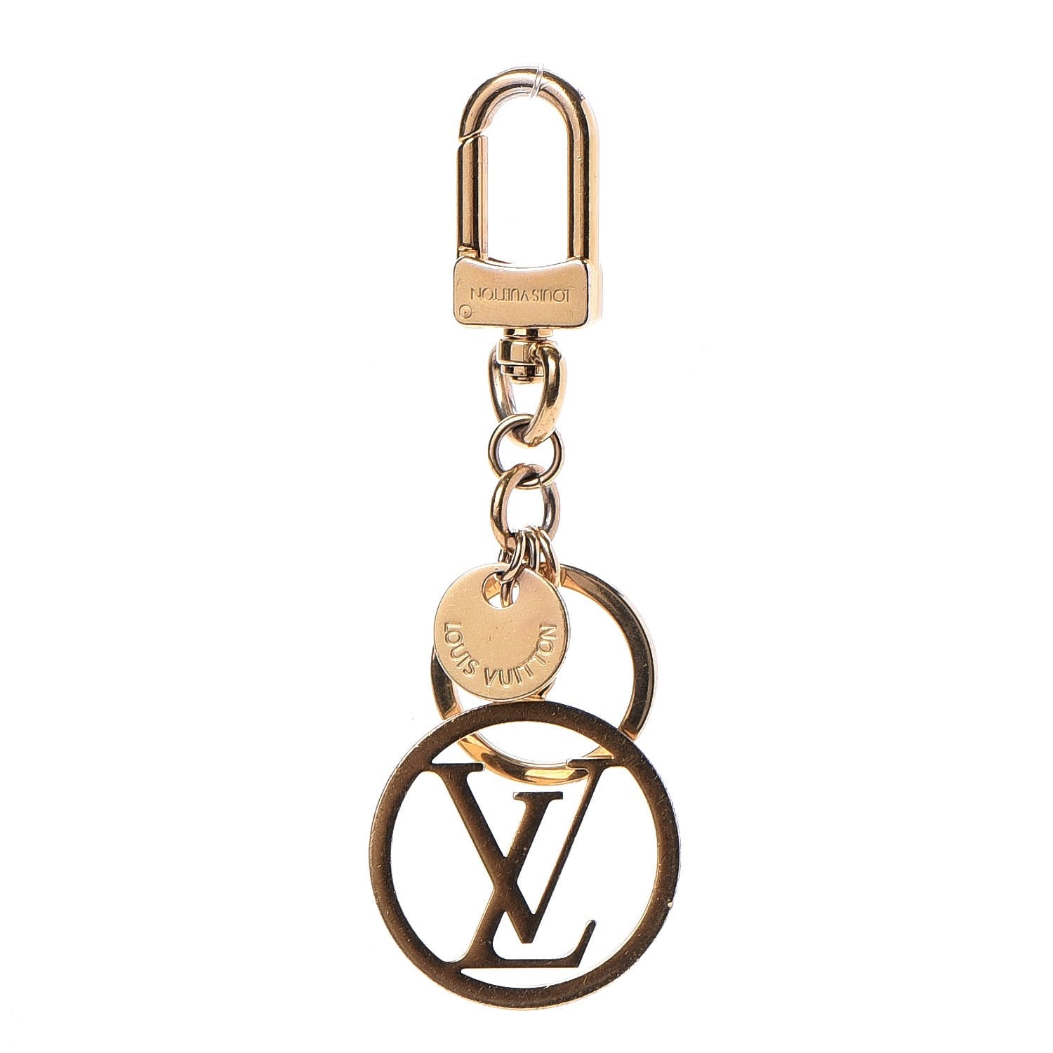 Louis Vuitton LV Circle Bag Charm Key Holder Gold 1 of 4