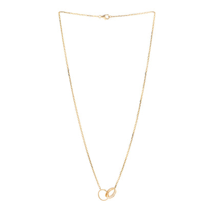 Cartier 18K Yellow Gold Diamond Interlocking LOVE Necklace 3 of 5